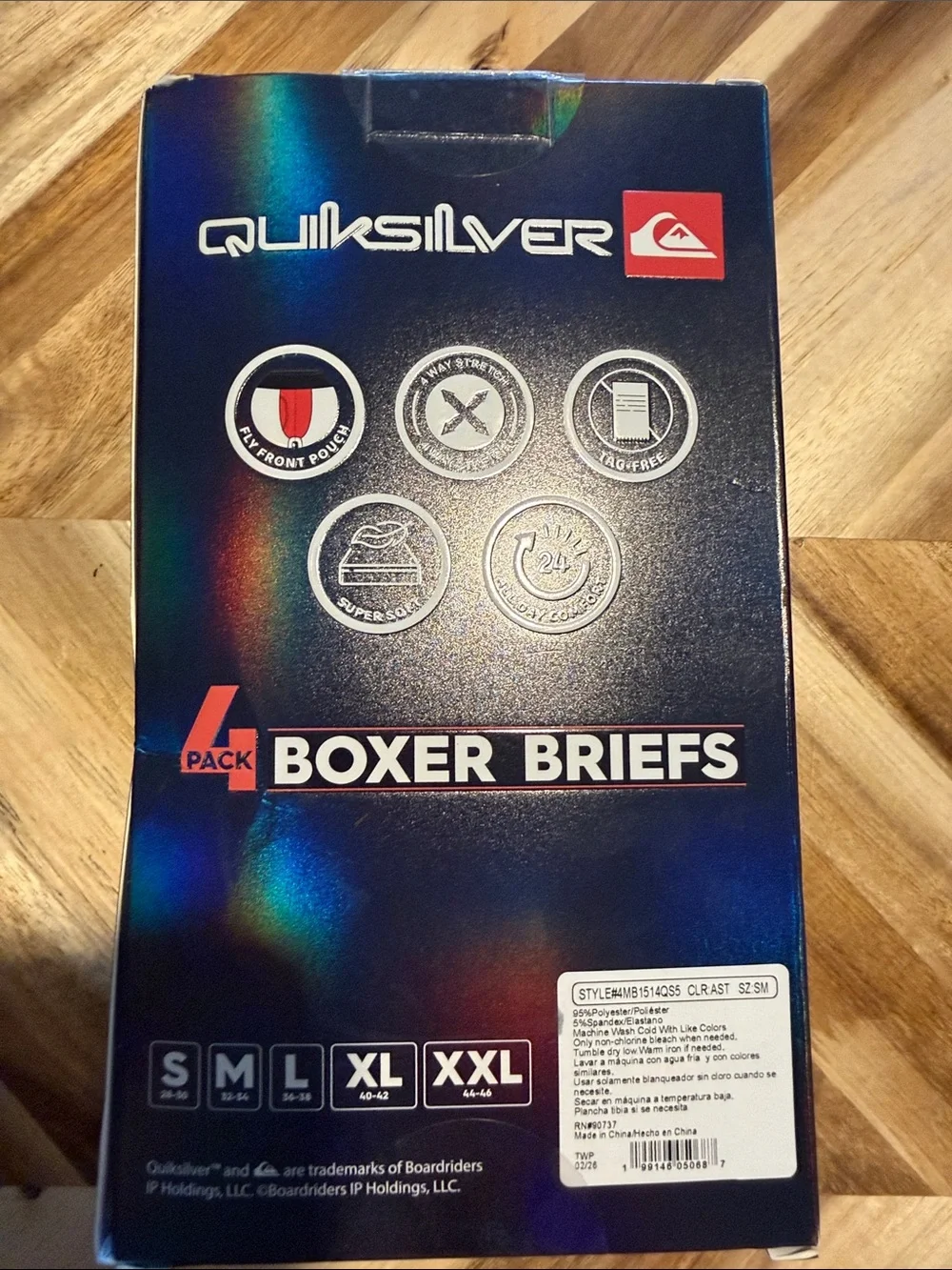 Quiksilver 4-Pack Boxer Briefs - Light Gray & Dark Gray